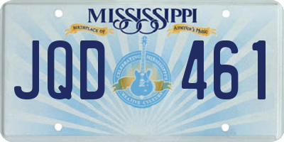 MS license plate JQD461