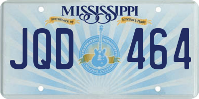 MS license plate JQD464