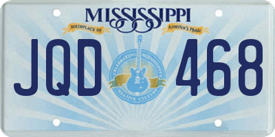 MS license plate JQD468