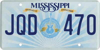MS license plate JQD470