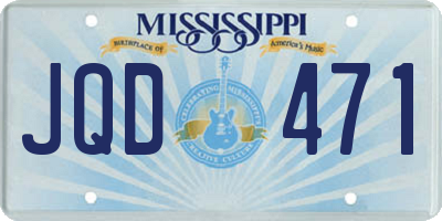 MS license plate JQD471