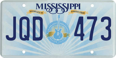 MS license plate JQD473