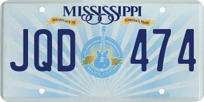 MS license plate JQD474
