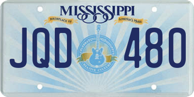 MS license plate JQD480