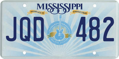MS license plate JQD482