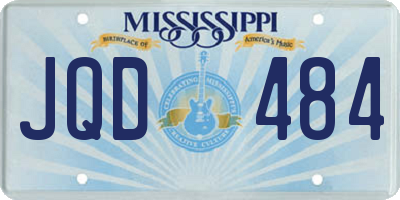 MS license plate JQD484