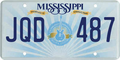 MS license plate JQD487