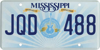 MS license plate JQD488