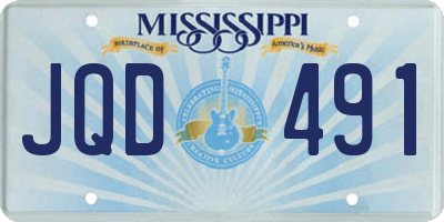 MS license plate JQD491