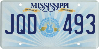 MS license plate JQD493