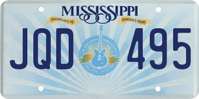 MS license plate JQD495