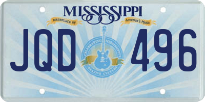 MS license plate JQD496