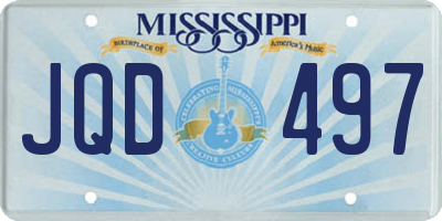 MS license plate JQD497