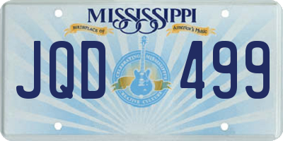 MS license plate JQD499