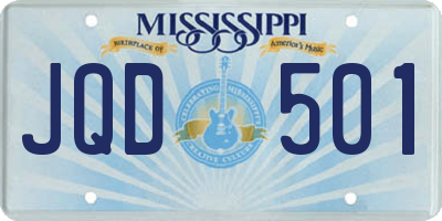 MS license plate JQD501