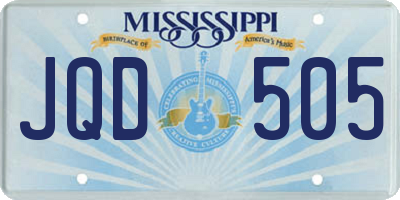 MS license plate JQD505