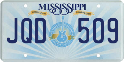 MS license plate JQD509