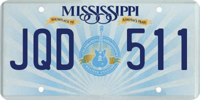 MS license plate JQD511