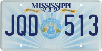 MS license plate JQD513