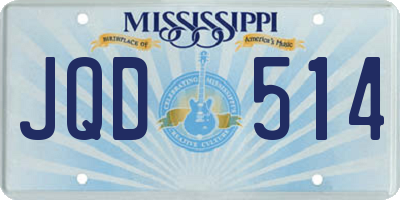 MS license plate JQD514