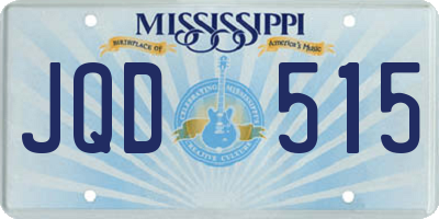 MS license plate JQD515