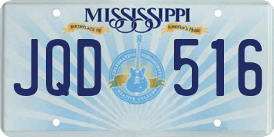 MS license plate JQD516