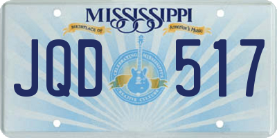 MS license plate JQD517