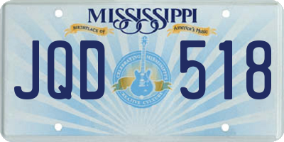 MS license plate JQD518