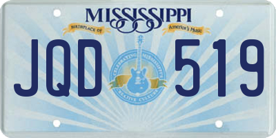 MS license plate JQD519