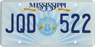 MS license plate JQD522