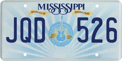 MS license plate JQD526