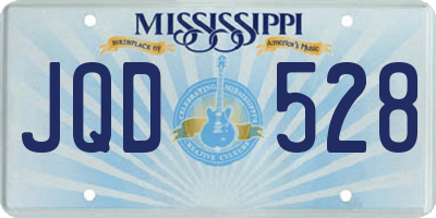 MS license plate JQD528