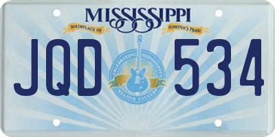 MS license plate JQD534