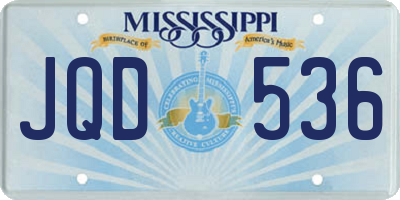MS license plate JQD536