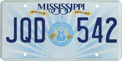 MS license plate JQD542
