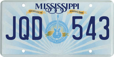 MS license plate JQD543