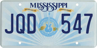 MS license plate JQD547