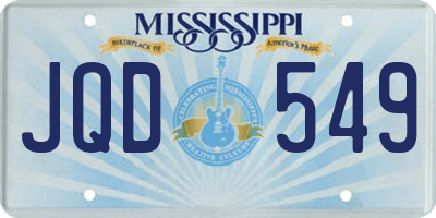 MS license plate JQD549