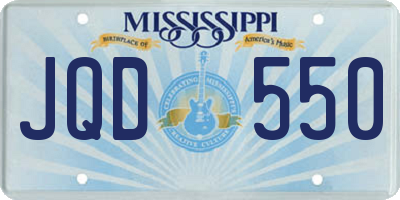 MS license plate JQD550