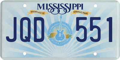 MS license plate JQD551