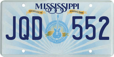 MS license plate JQD552