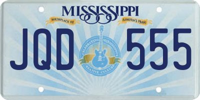 MS license plate JQD555