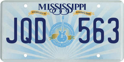 MS license plate JQD563