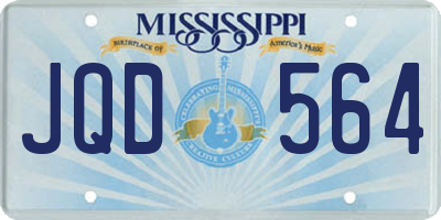 MS license plate JQD564