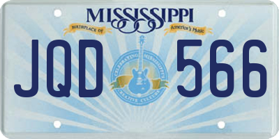 MS license plate JQD566