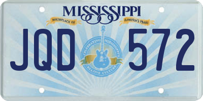 MS license plate JQD572