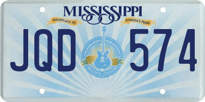 MS license plate JQD574