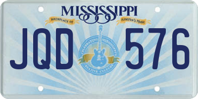 MS license plate JQD576