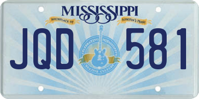 MS license plate JQD581