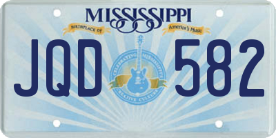 MS license plate JQD582